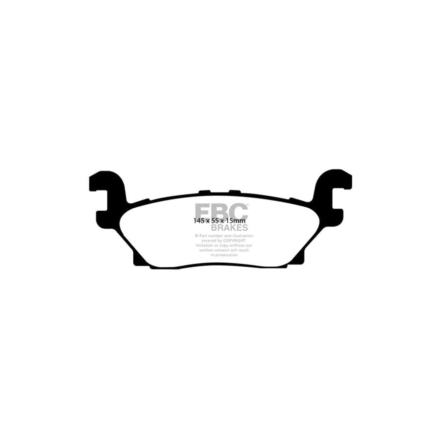 EBC PD03KR346 Hummer H3 Yellowstuff Rear Brake Pad & Plain Disc Kit 2 | ML Performance UK Car Parts