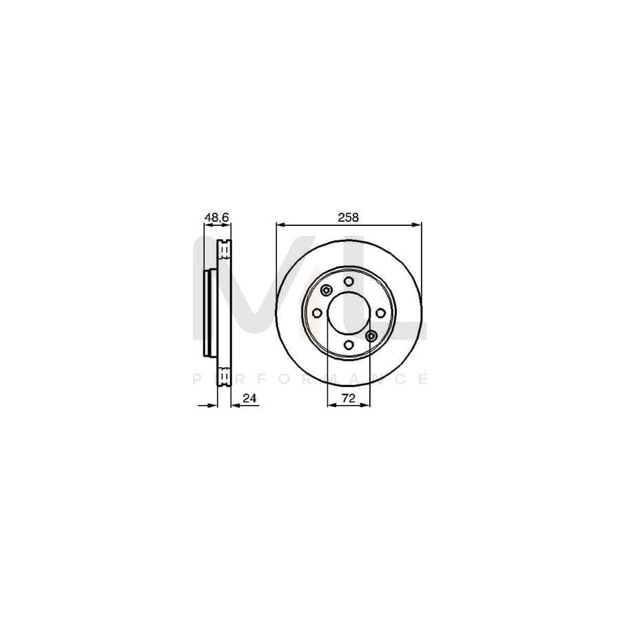 BOSCH 0 986 479 008 Brake Disc Internally Vented, Vented, Oiled, with bolts/screws | ML Performance Car Parts