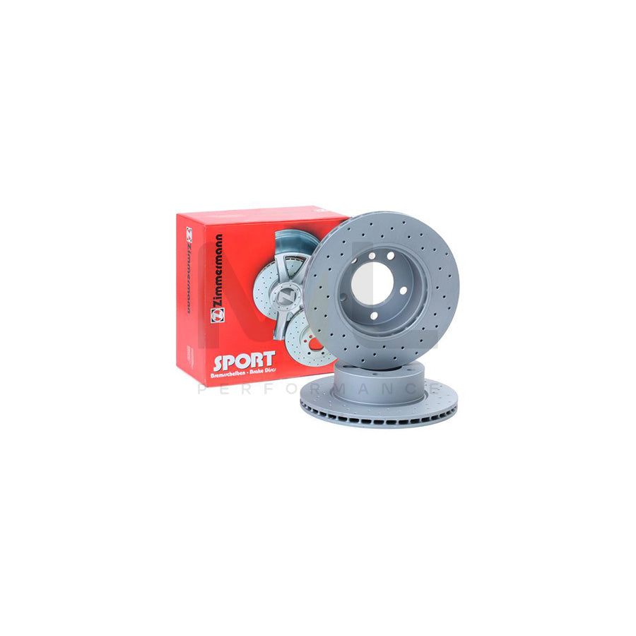 ZIMMERMANN SPORT COAT Z 150.3423.52 Brake Disc for BMW 1 Series Internally Vented, Perforated, Coated, High-carbon  - 1 piece