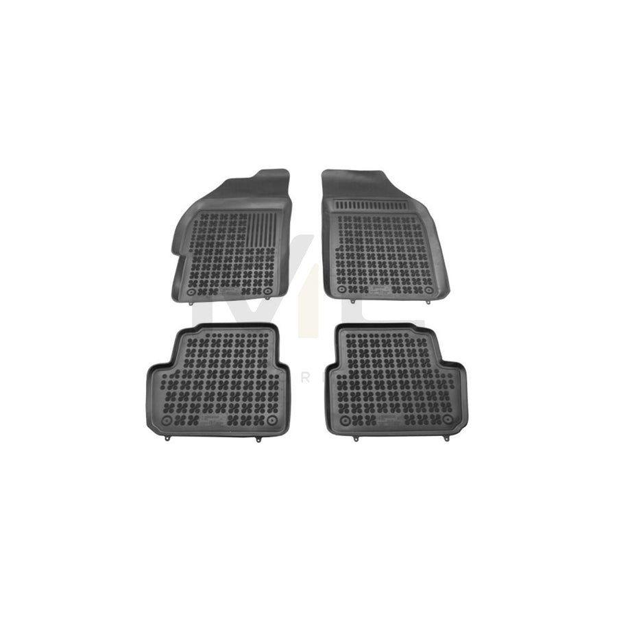 REZAW PLAST 202106 Floor mat set for CHEVROLET Spark (M300) Elastomer, Front and Rear, Black
