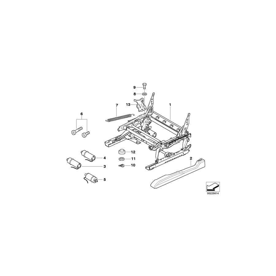 Genuine BMW 52107111884 E53 Electrical Seat Mechanism, Right (Inc. X5)