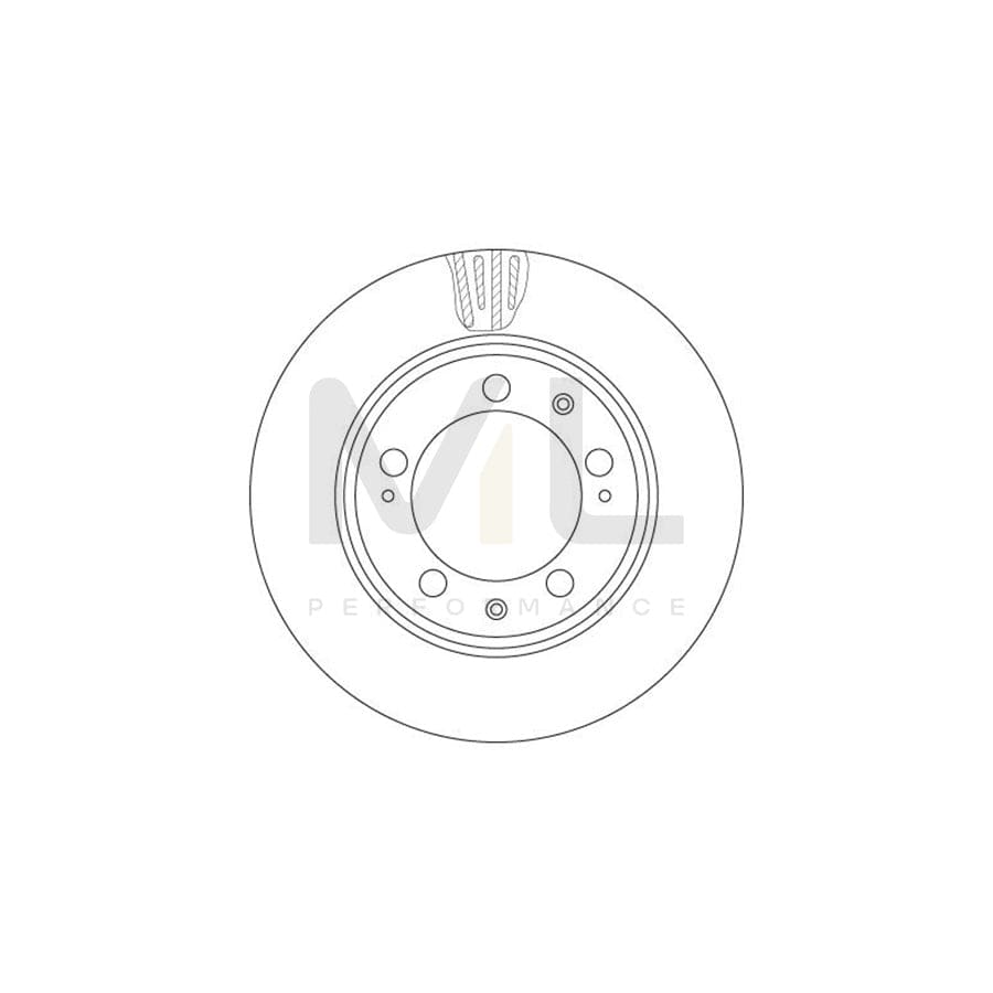 TRW DF6484S Brake Disc for PORSCHE 911 Vented, Painted  - 1 piece