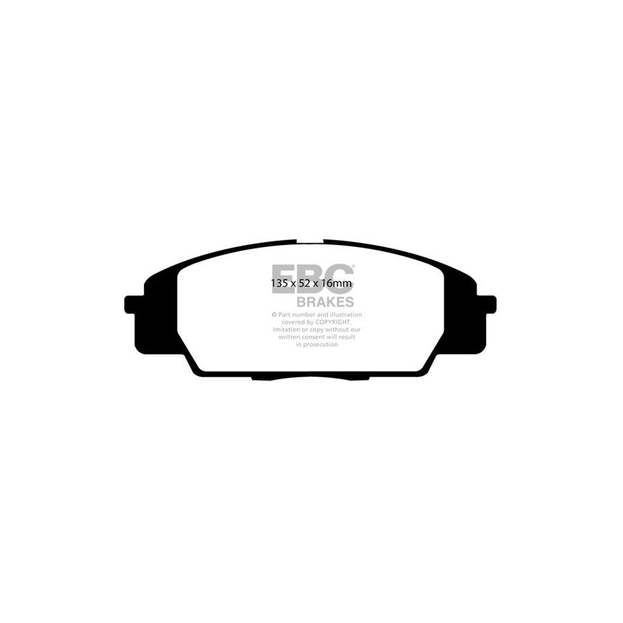 EBC PD03KF537 Honda S2000 Yellowstuff Front Brake Pad & Plain Disc Kit - Akebono Caliper 2 | ML Performance UK Car Parts
