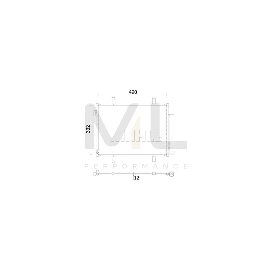 MAHLE ORIGINAL AC 931 000S Air conditioning condenser for SUZUKI Celerio (LF) with dryer | ML Performance Car Parts