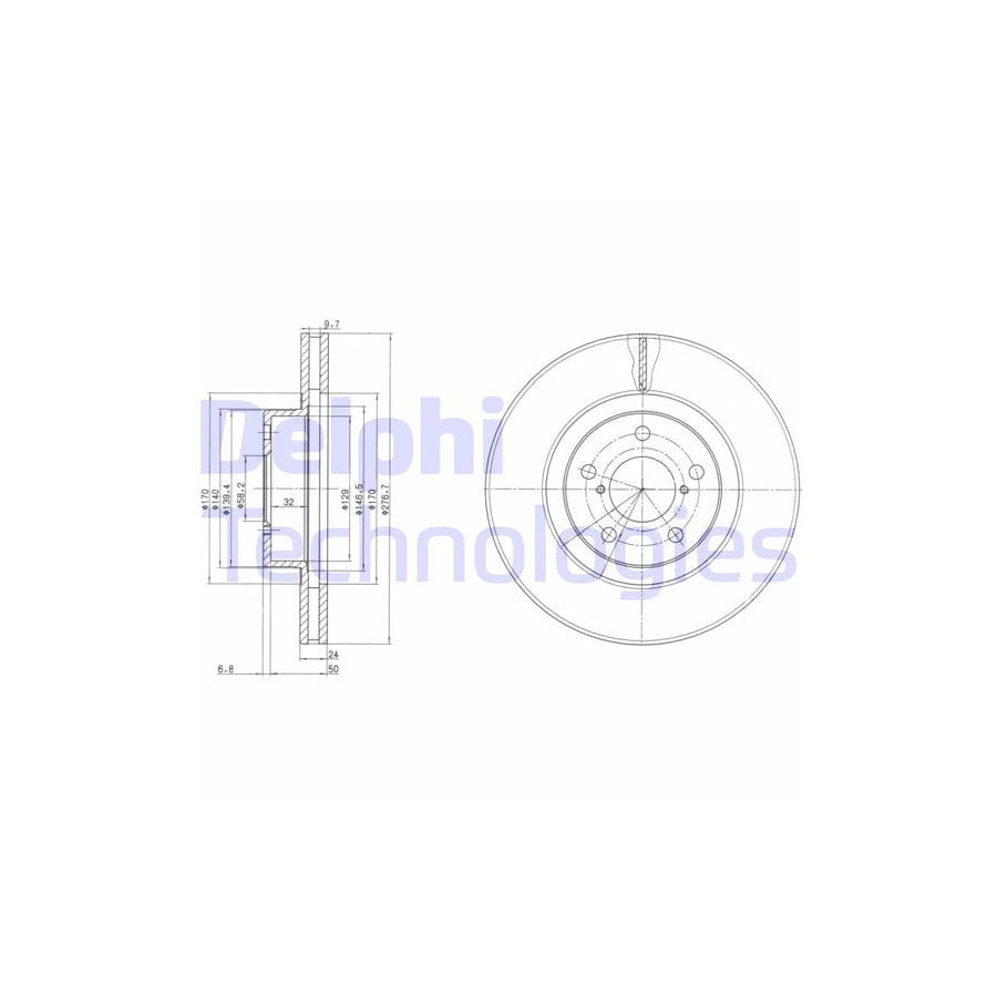 Delphi Bg2827C Brake Disc