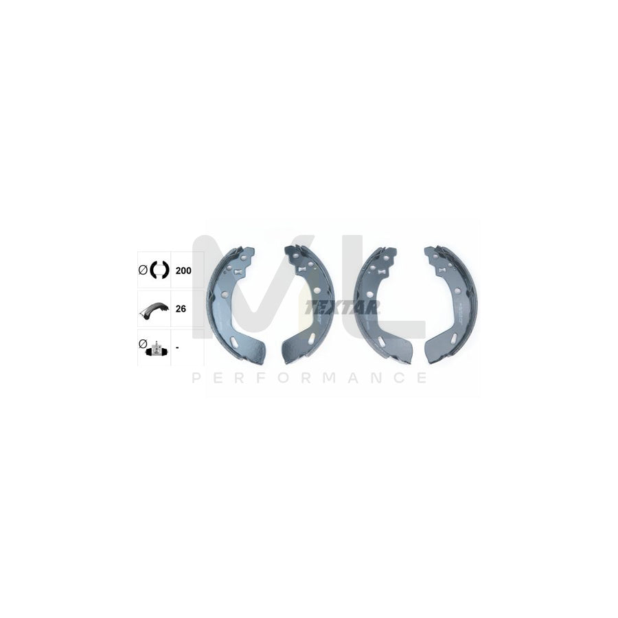 TEXTAR 91082200 Brake Shoe Set for SUZUKI Swift IV Hatchback (FZ, NZ) without handbrake lever