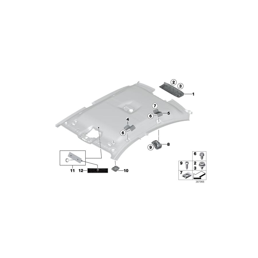 Genuine BMW 51448055807 F06 Covering, Rear SAKHIR ORANGE (Inc. M6)
