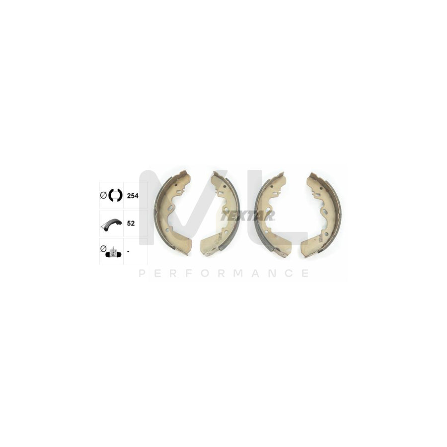 TEXTAR 91034800 Brake Shoe Set without handbrake lever