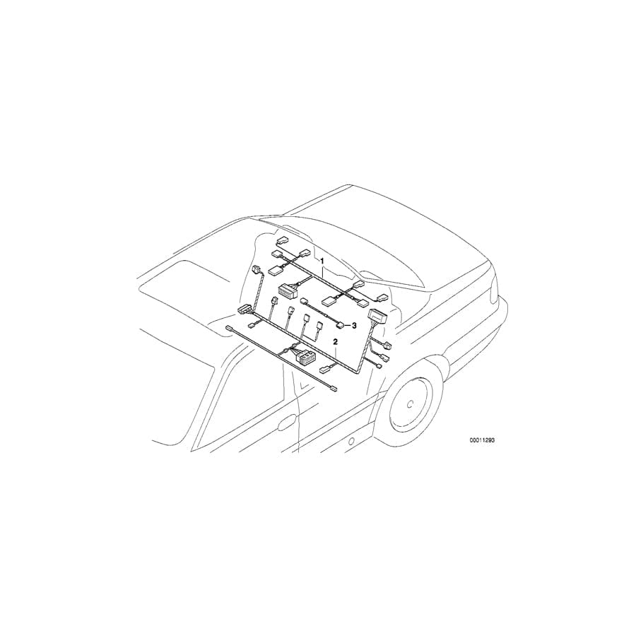 Genuine BMW 61128370338 E38 Current Supply Wiring Set (Inc. 740d, 750iLP & 730i)