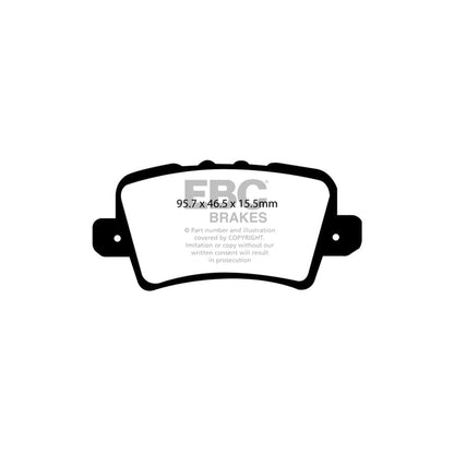 EBC PD08KR194 Honda Civic Yellowstuff Rear Brake Pad & USR Disc Kit - TRW Caliper 2 | ML Performance UK Car Parts