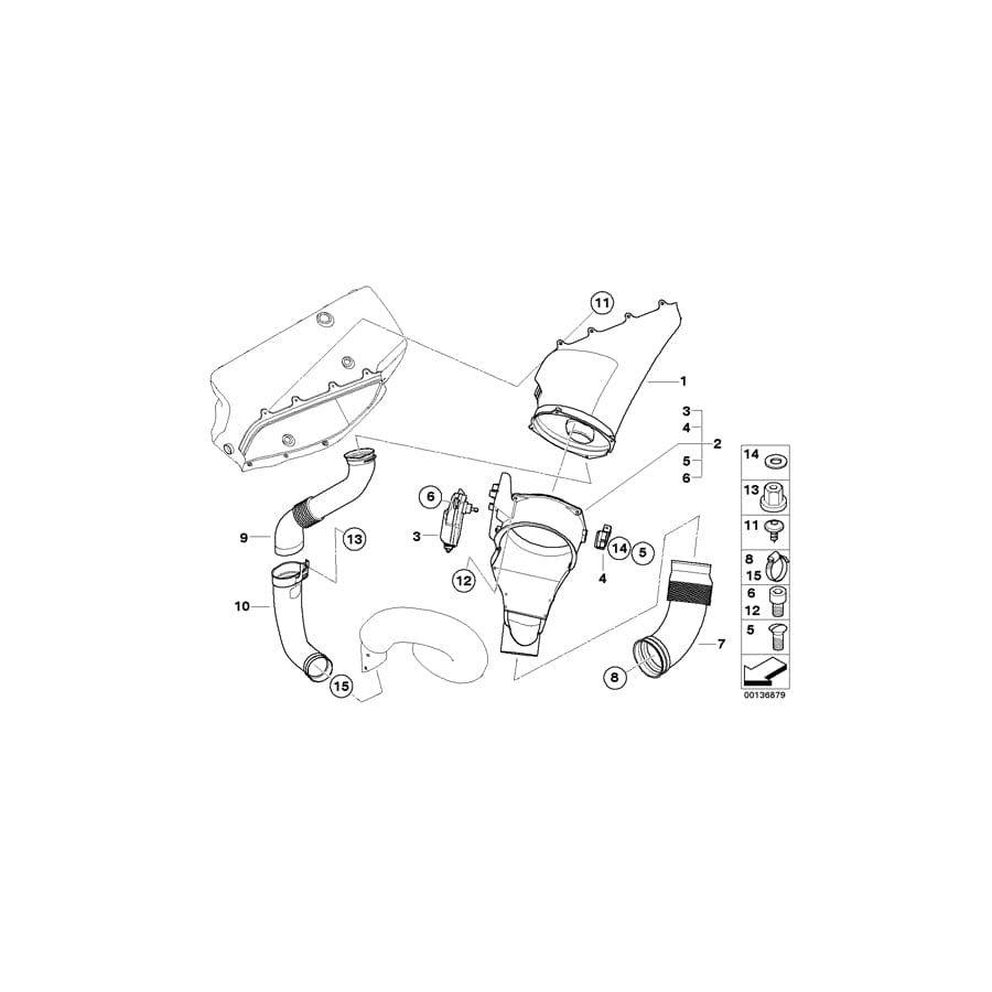 Genuine BMW 11617835495 E46 Countersunk Screw (Inc. M3 CSL)
