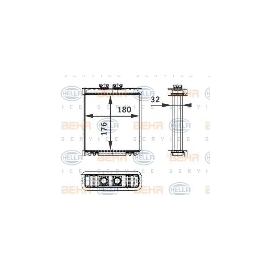 Hella 8FH 351 311-121 Heater Matrix