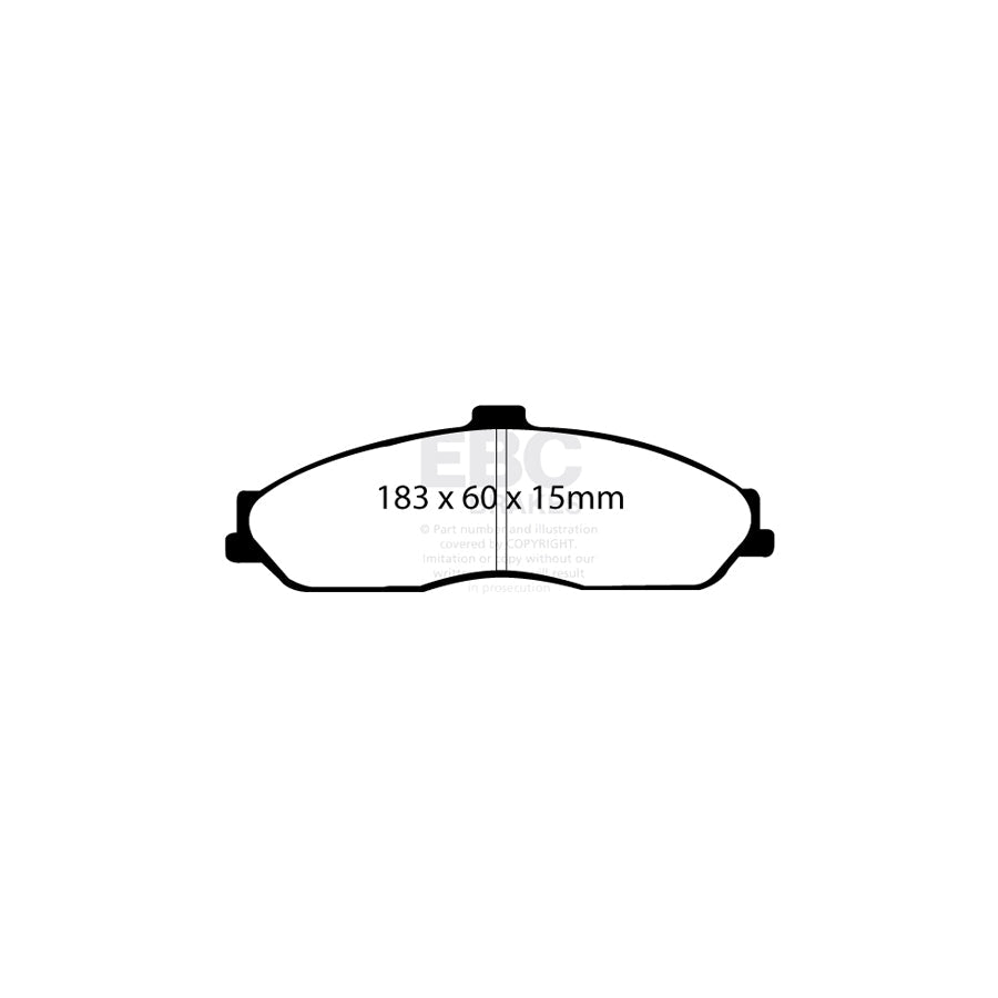 EBC PD03KF536 Holden Hsv Opel Vauxhall Yellowstuff Front Brake Pad & Plain Disc Kit 2 | ML Performance UK Car Parts