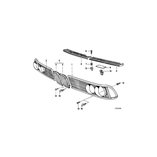 Genuine BMW 51131900271 E23 Grille Left (Inc. 735i, 745i & 728iS)