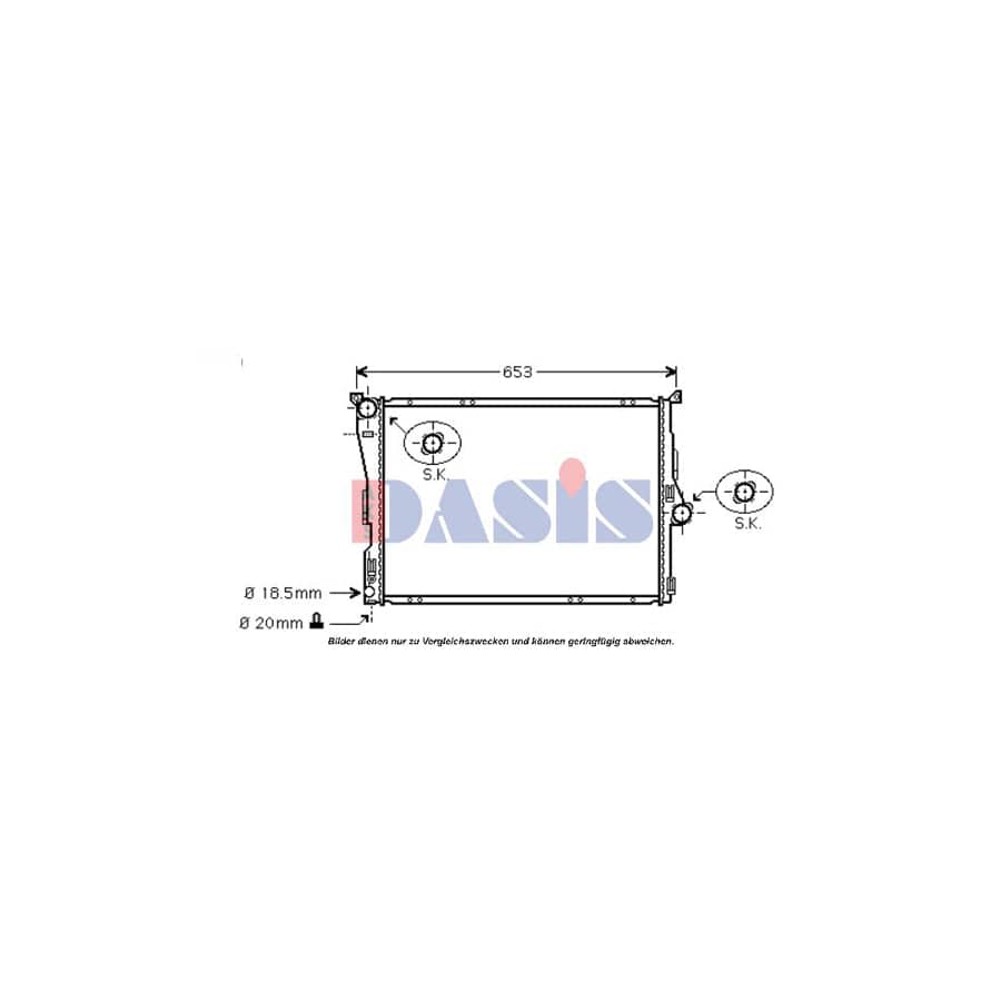 AKS Dasis 050038N Engine Radiator for BMW X3 (E83)