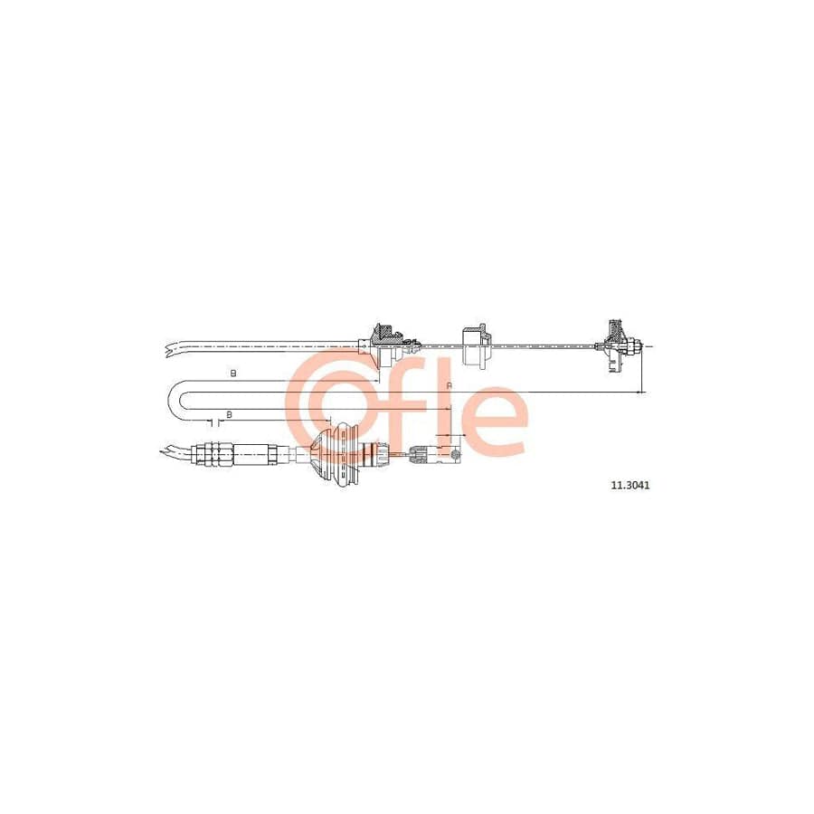 Cofle 92.11.3041 Clutch Cable for Peugeot 206