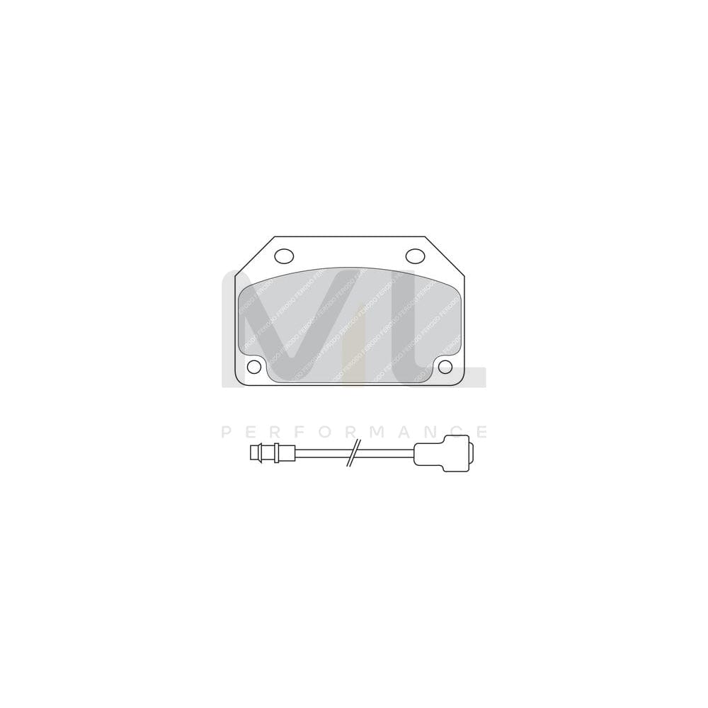 Ferodo FDB203 Brake Pad Set Incl. Wear Warning Contact