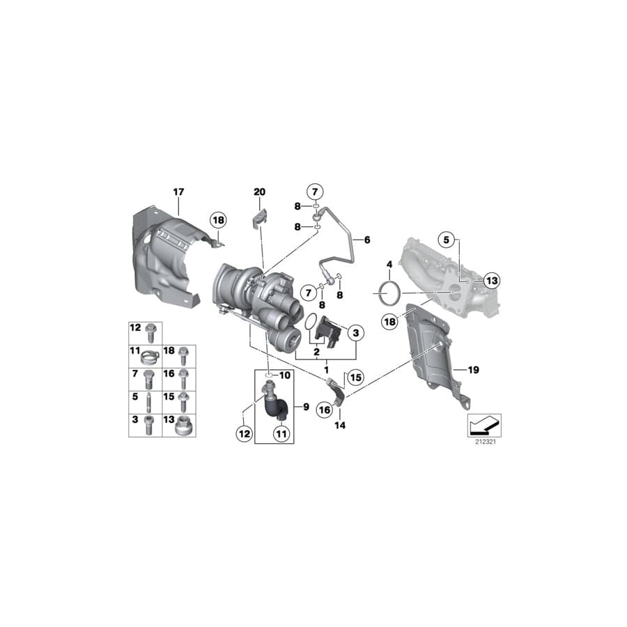 Genuine BMW Mini 11657595678 Turbo Charger (Inc. Cooper S, Cooper S ALL4 & Cooper ALL4)