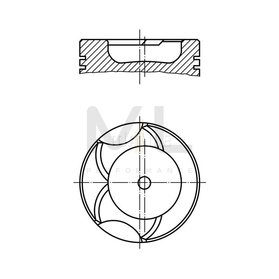 MAHLE ORIGINAL 014 63 00 Piston 80,985 mm, without cooling duct | ML Performance Car Parts