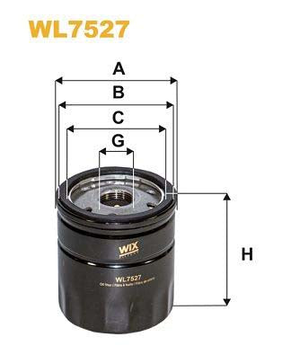 WIX Filters WL7527 Oil Filter For CitroÃ«n Relay Ii Van (250)