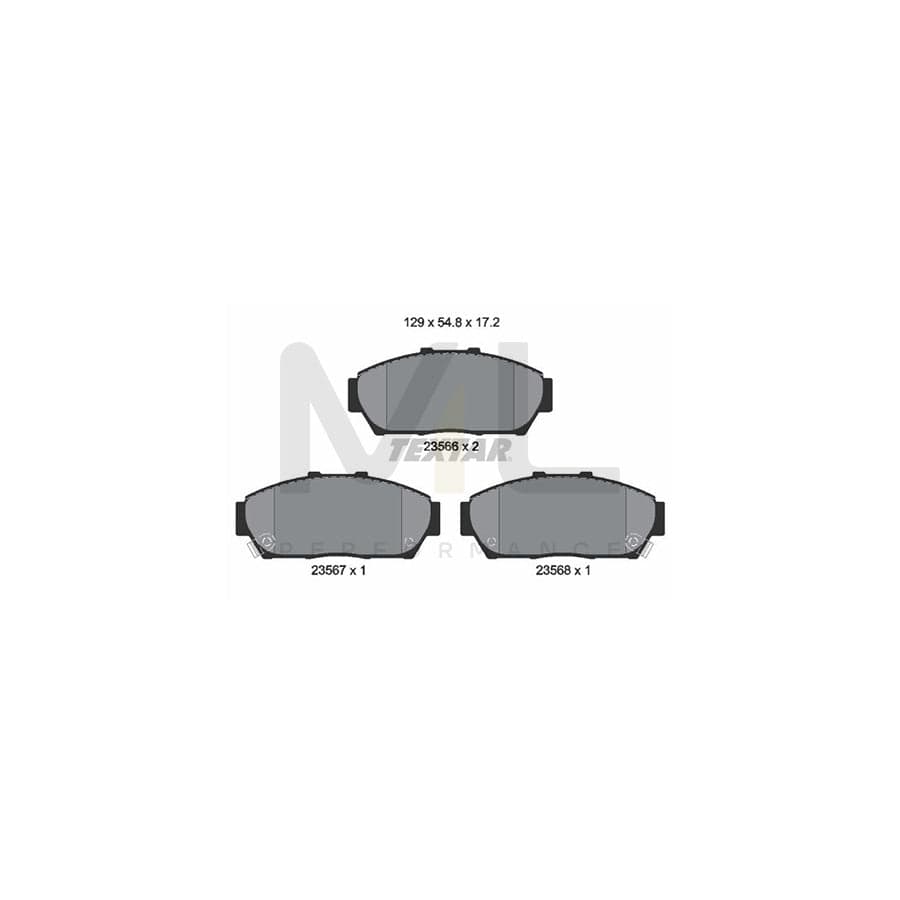 TEXTAR 2356601 Brake pad set with acoustic wear warning