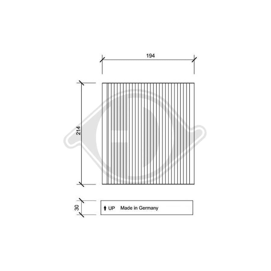 DIEDERICHS DCI0143 Pollen Filter
