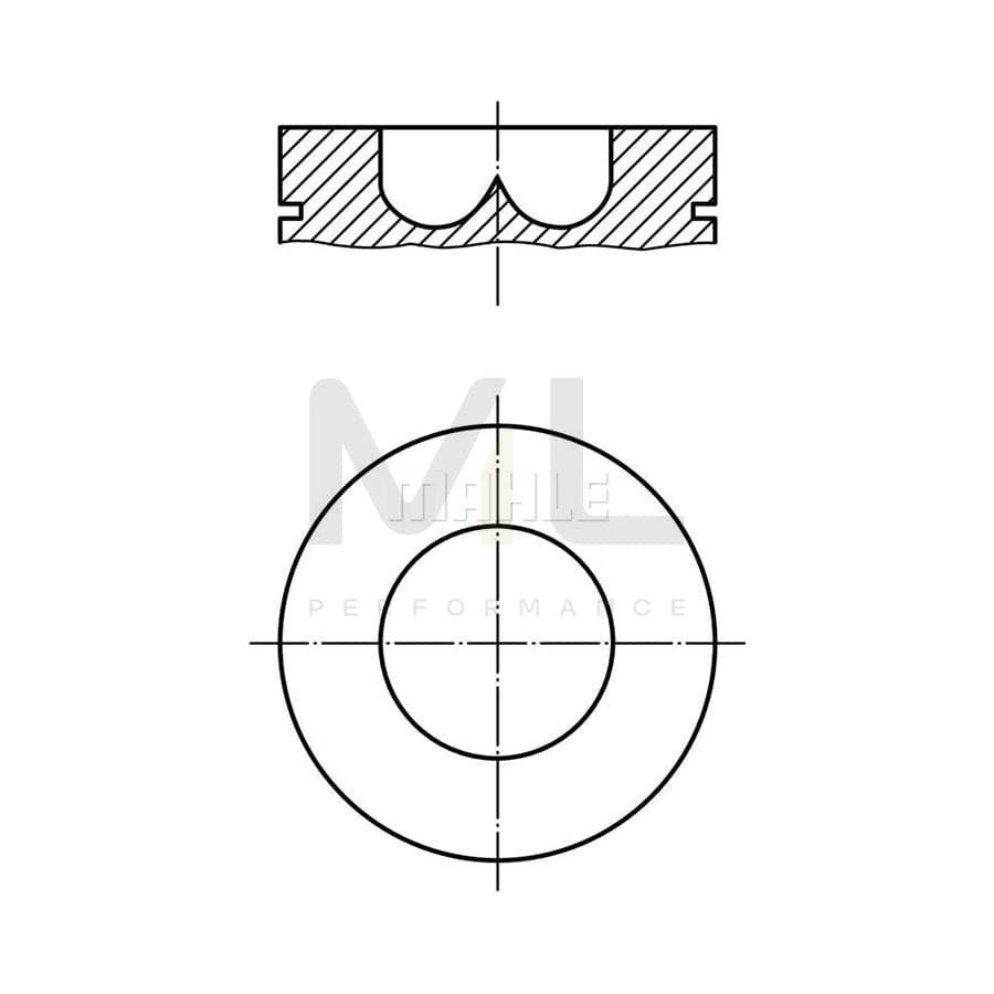 MAHLE ORIGINAL 008 05 01 Piston 93,4 mm, with piston ring carrier, without cooling duct | ML Performance Car Parts