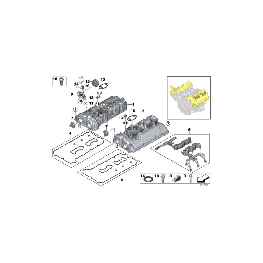 Genuine BMW 11128678691 G05 G07 Mount For Pressure Sensor (Inc. X5 50iX & X7 50iX)