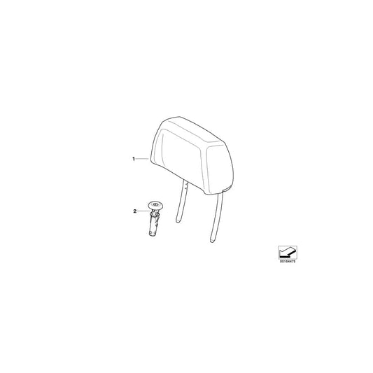 Genuine BMW 52107139518 E88 E84 E91 Guide, Headrest SCHWARZ (Inc. 130i, 320d & 325xi)