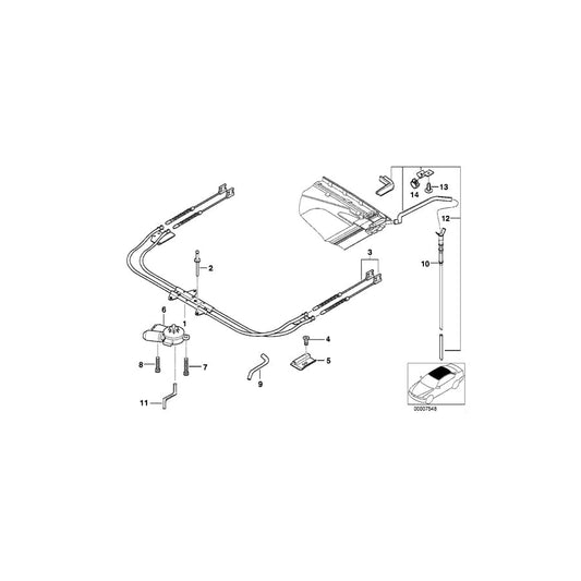 Genuine BMW 54128150128 E38 Guide Tube (Inc. 735iL, 730d & 735i)