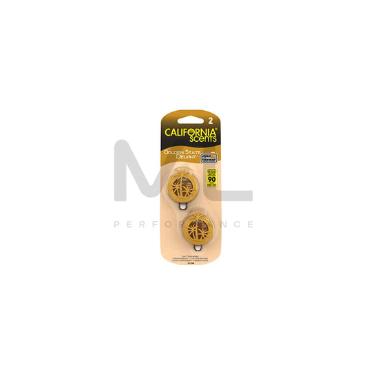 California Scents 2pc. Mini Diffuser Car Air Freshener - Golden State Delight