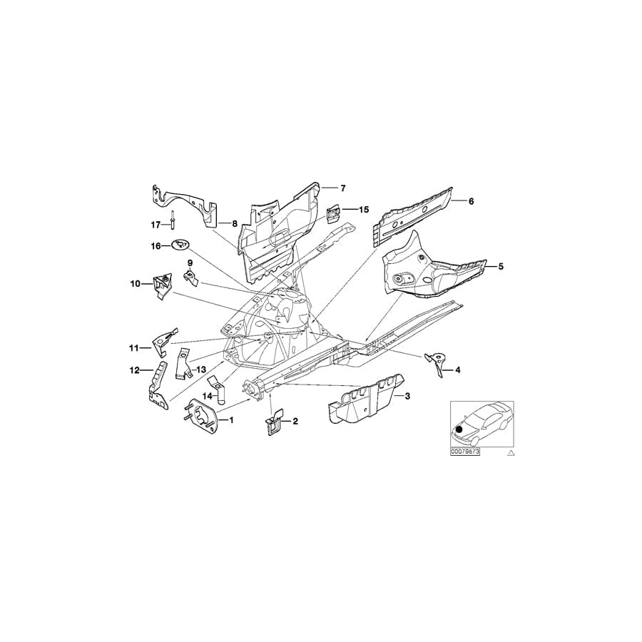 Genuine BMW 41147893376 E46 Bracket Abs+Asc (Inc. M3 & M3 CSL)