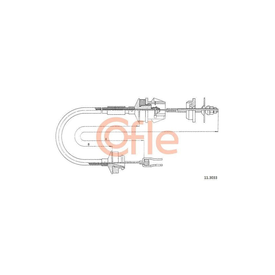 Cofle 92.11.3033 Clutch Cable for Peugeot 205