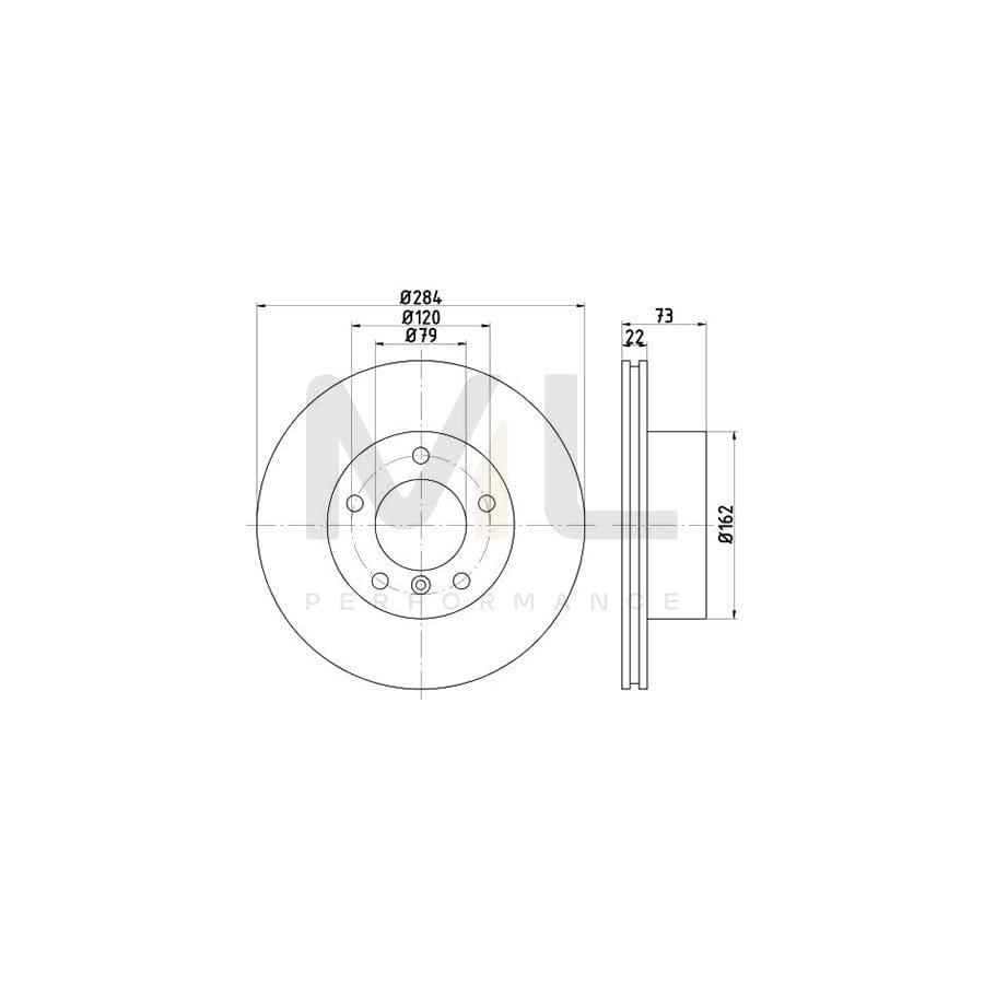 TEXTAR 92132700 Brake Disc for BMW 1 Hatchback (E87) Internally Vented, without wheel hub, without wheel studs  - 1 piece