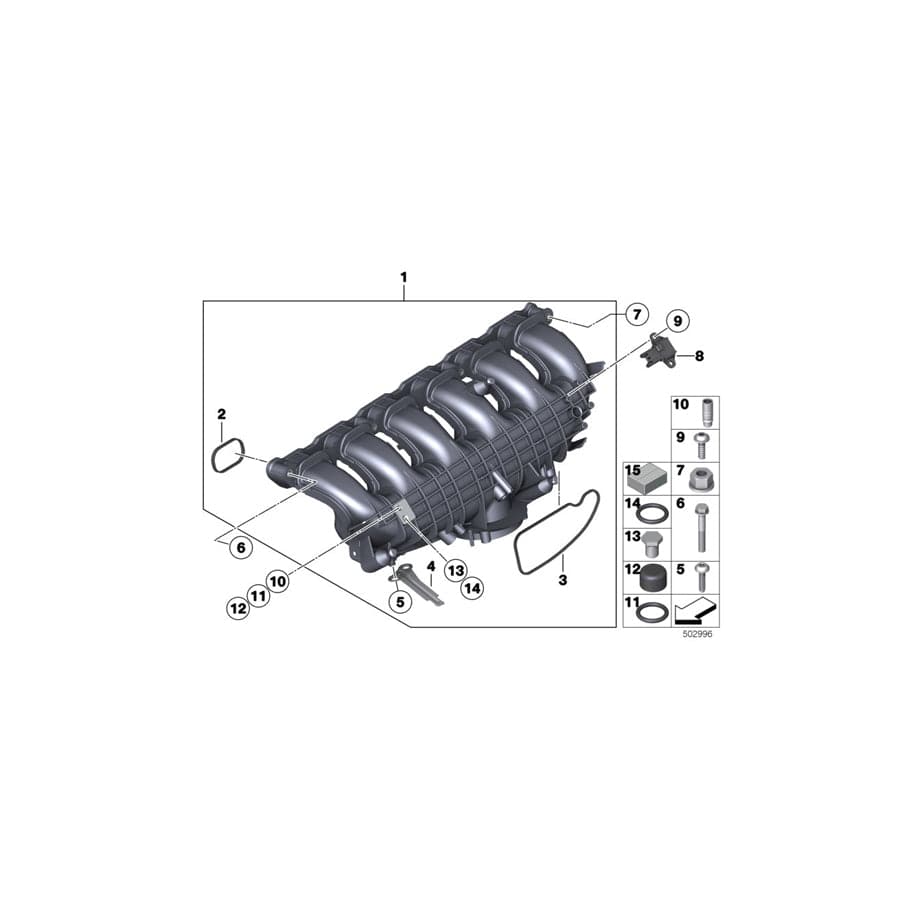 Genuine BMW 11618416401 Screw Plug M6X8,5 (Inc. M4 GT4)