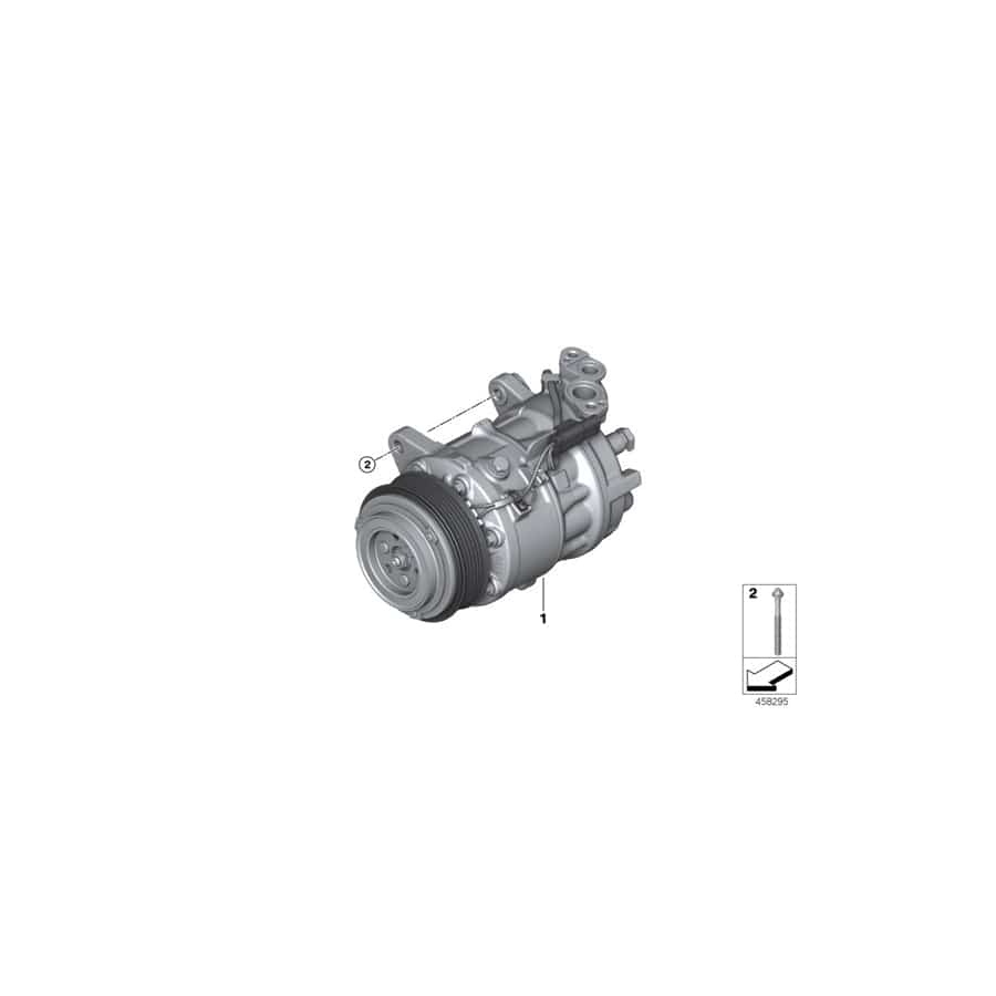 Genuine BMW 64526926546 G07 Rp A/C Compressor W/O Magnetic Clutch R134A/R1234YF (Inc. X7 30dX, X7 40iX & X7 M50dX)
