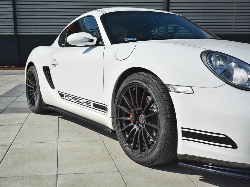 Maxton Design PO-CA-S-987-SD1T Side Skirts Splitters Porsche Cayman S 987c | ML Performance UK Car Parts