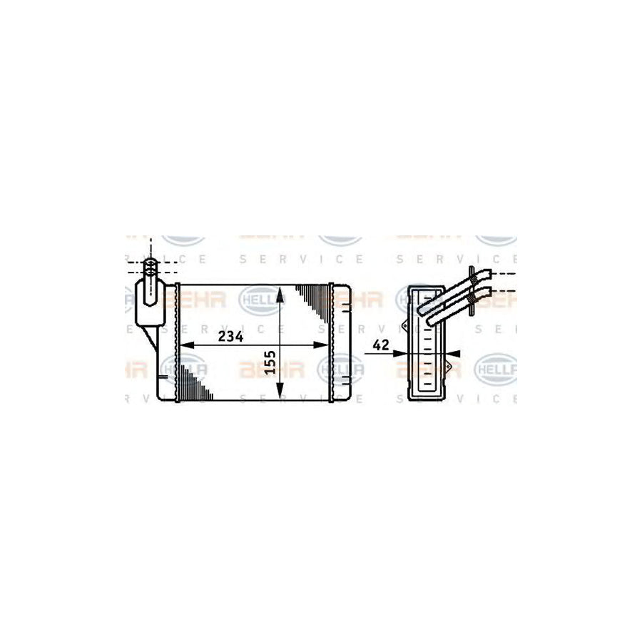 Hella 8FH 351 311-061 Heater Matrix