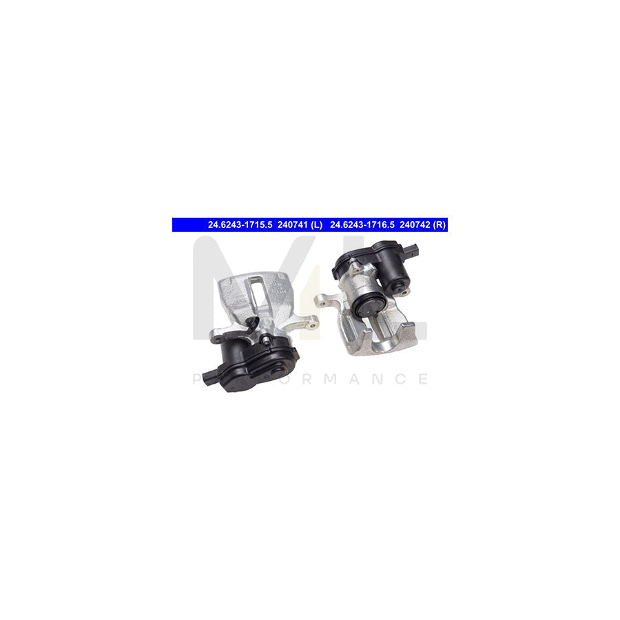 ATE 24.6243-1716.5 Brake Caliper for vehicles with electric parking brake, with electric motor, without holder