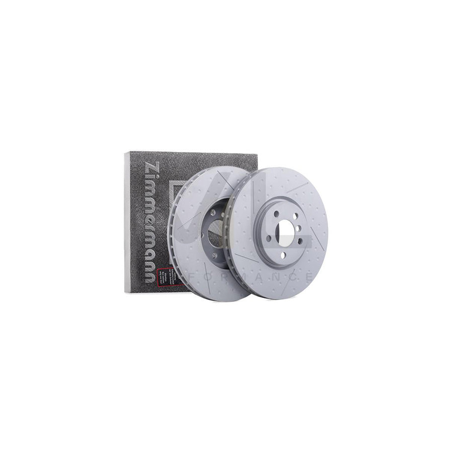 ZIMMERMANN COAT Z 150.2944.20 Brake Disc Drilled dimples, Internally Vented, Slotted, Coated, High-carbon  - 1 piece