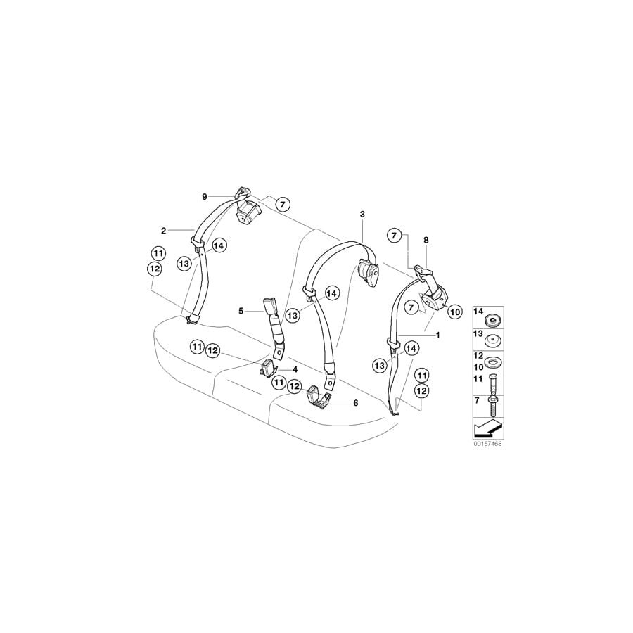 Genuine BMW 72118193095 E39 Bar Left (Inc. 520d, 525i & 523i)