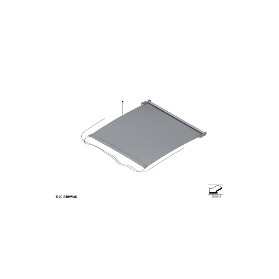 Genuine BMW 54109466554 F44 Blind, Panorama Roof, Electric EVERESTGRAU (Inc. 218i, 228iX & 220d)