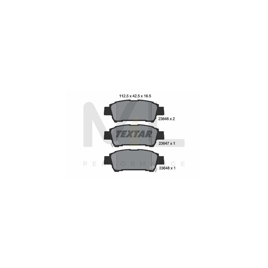 TEXTAR 2364601 Brake pad set with acoustic wear warning