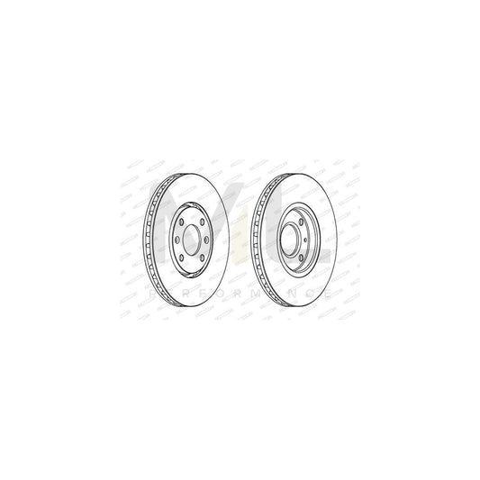 Ferodo Premier Coat+ Disc DDF841C Brake Disc Vented, Coated, With Bolts/Screws  - Pair