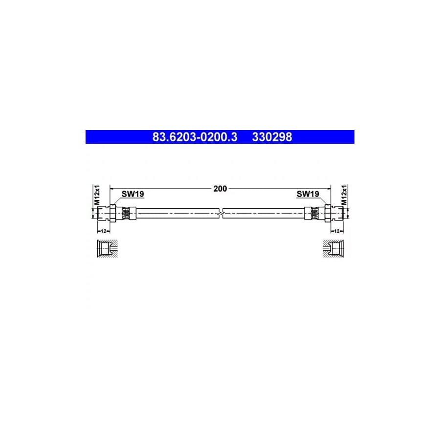 ATE 83.6203-0200.3 Brake Hose