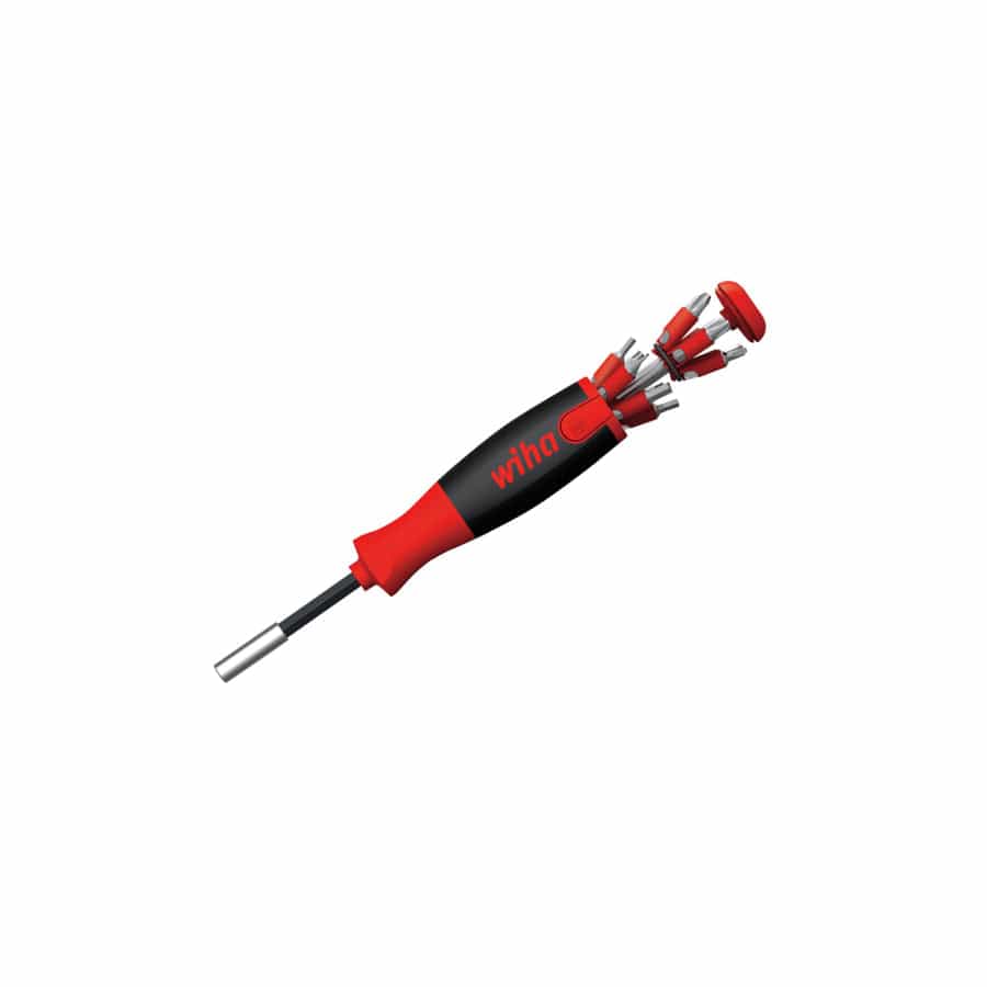 Wiha WHA38606 LiftUp 25 Magnetic Screwdriver with Bit Magazine (SL, PH, PZ, TX, Hex)