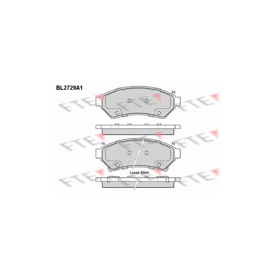 FTE Bl2729A1 Brake Pad Set