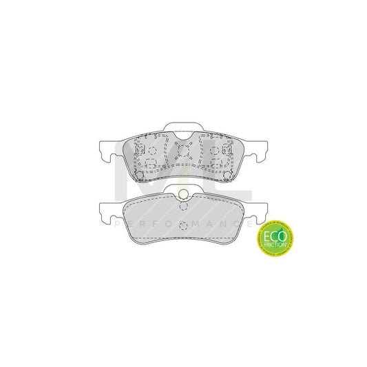 Ferodo Premier Eco Friction FDB1500 Brake Pad Set Not Prepared for Wear Indicator, With Piston Clip, Without Accessories
