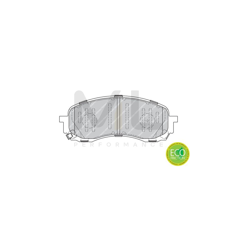 Ferodo Premier Eco Friction FDB1863 Brake Pad Set for Subaru Impreza With Acoustic Wear Warning, With Piston Clip, With Accessories
