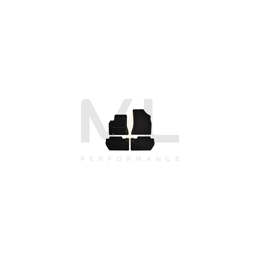 CUSTOPOL Tailored CIT50C Floor mat set for CITROﾃ起 BERLINGO Textile, Front and Rear, Quantity: 4, Black